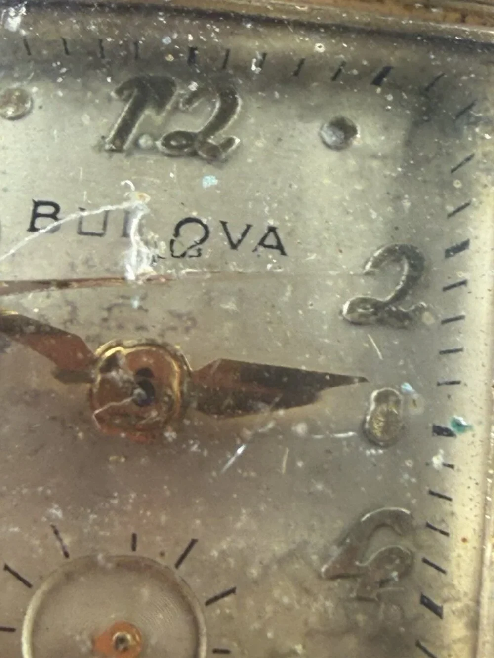 1953 Bulova L3 Curved Tank Manual Wind Wristwatch Small Seconds Runs? AS-IS VTG